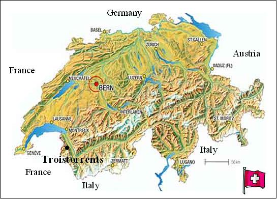 Map of Switzerland