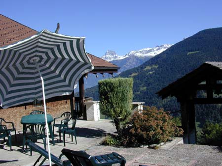 View from the Terrace of the Ground Floor Apartment of the Chalet la Chaumi�re